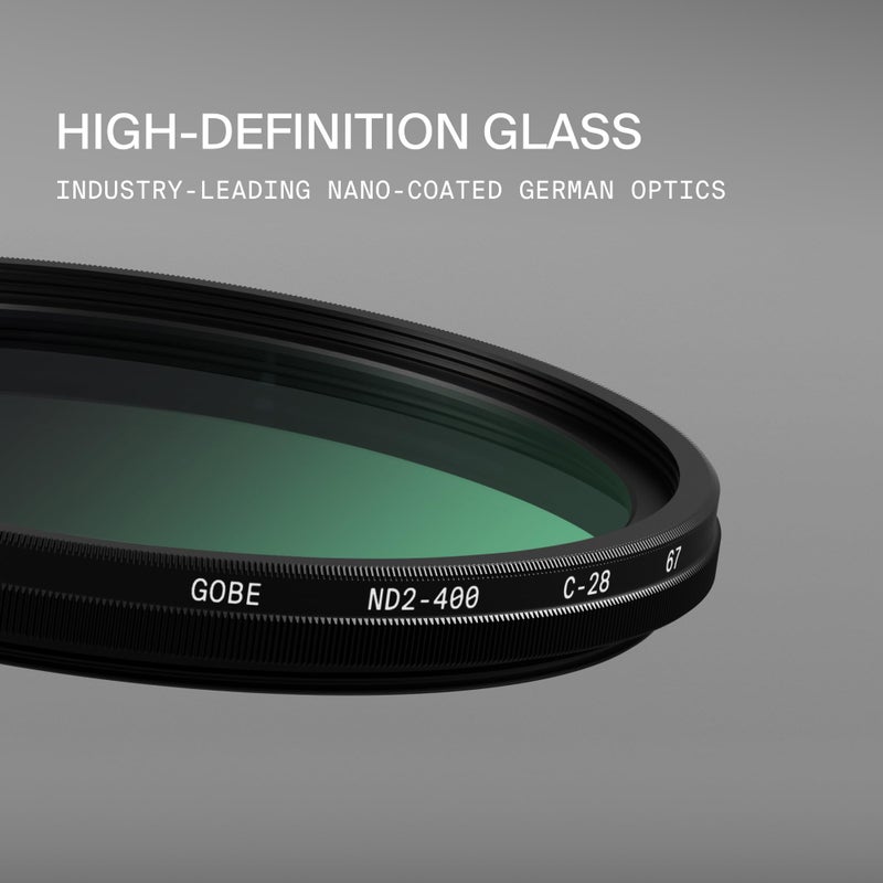 Gobe 72mm ND2-400 Variable ND Lens Filter (Pro) - Image 2